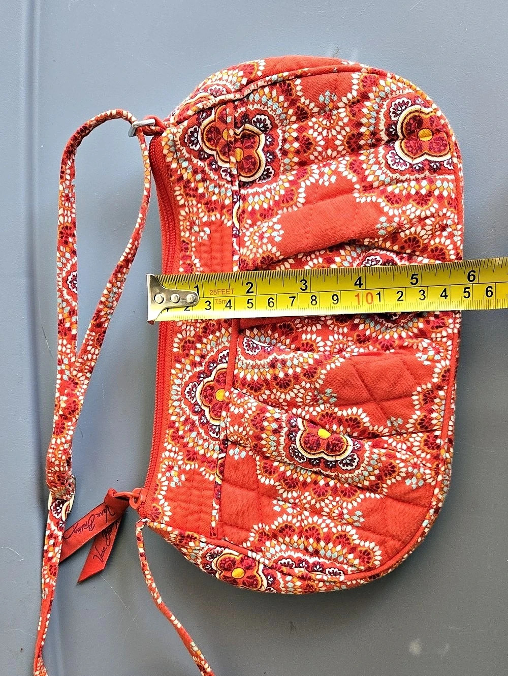 Vera Bradley Floral Quilted Crossbody Bag in Orange